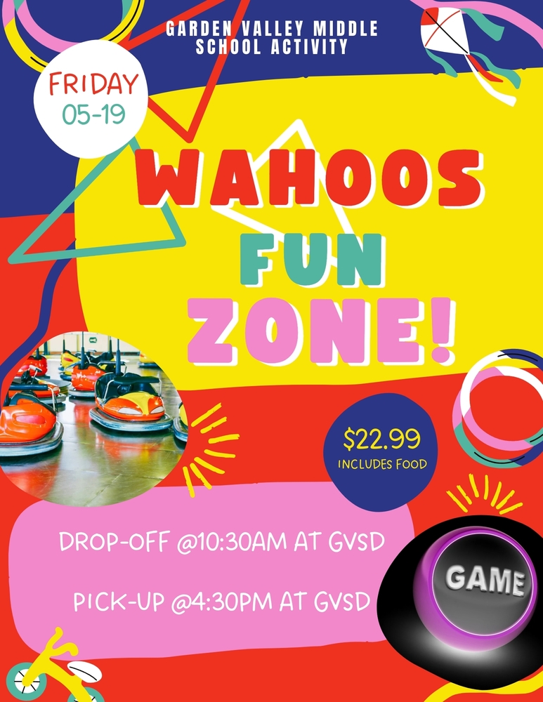 Colorful flyer advertising Wahoos
