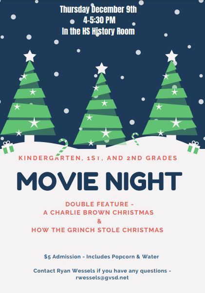 K-2 Dec Movie Night
