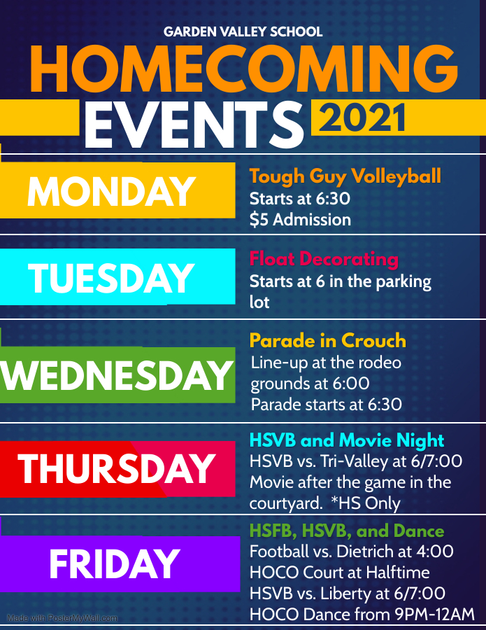 2021  Homecoming Events - UPDATED