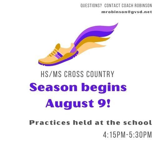 Cross Country Season starts August 9th!