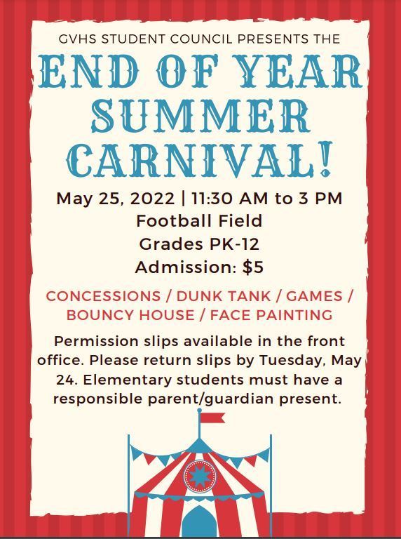 End of Year Summer Carnival